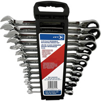 Long Pattern Reversible Wrench Set, Ratcheting Combination, 13 Pieces, Imperial Action Paper