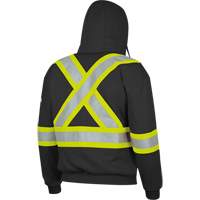 337SF Flame-Resistant Zip Style Hoodie, Men's, Small, Black, 22 cal/cm² Action Paper