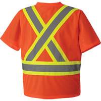 5994 High-Visibility Safety T-Shirt, Polyester, 2X-Large, High Visibility Orange Action Paper