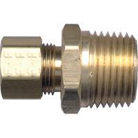 Male Pipe Connector, 3/16" x 1/8" Dia, Brass Action Paper