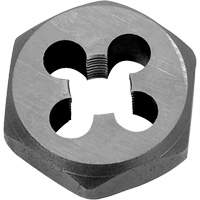Hexagon Rethreading Bolt Die, 11/16" Dia., 5/16"-18 Thread, Chromium Steel Action Paper