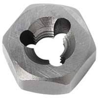Hexagon Rethreading Bolt Die, 19/32" Dia., 1/4"-28 Thread, Chromium Steel Action Paper