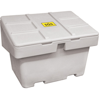 Salt Sand Container SOS™, With Hasp, 42" x 29" x 30", 11 cu. Ft., Grey ND703 | Action Paper