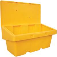 Salt Sand Container SOS, With Hasp, 72" x 36" x 36", 36 cu. Ft., Yellow Action Paper