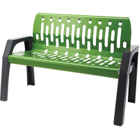 Stream Benches, Steel, 48" L x 48" W x 34" H, Green Action Paper