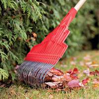 Multi-Purpose Lawn Rake, 20" Blade, 20 Tines, Hardwood Handle, Steel Blade Action Paper