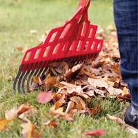 Multi-Purpose Lawn Rake, 20" Blade, 20 Tines, Hardwood Handle, Steel Blade Action Paper