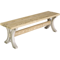 Basics&reg; Picnic Table Bench, Plastic, 96" L x 15" W x 17" H, Sand Action Paper