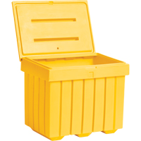Economy Salt Sand Storage Container, 32" x 23" x 27-1/2", 10 cu. Ft., Yellow Action Paper