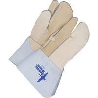 Gants &agrave; trois doigts en cuir, Cuir fleur de vache, Taille 11 Action Paper