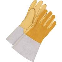 Welder Gloves, Grain Deerskin, Size Large Action Paper