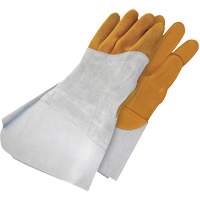 Gander Brand Reverse Grain TIG Welder Gloves, Grain Deerskin, Size 10 Action Paper