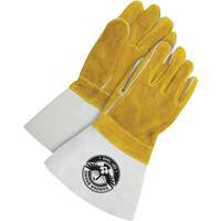 Welder Gloves with 5" Cuff, Split Cowhide, Size One Size Action Paper