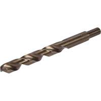Heavy-Duty Jobber Drill Bit, High Speed Cobalt, 1/2", 6" L, 1-1/2" Flute, 135° Point Angle Action Paper