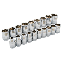 Jeu de douilles m&eacute;triques, 19 Mcx, Prise de 1/2" Action Paper