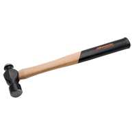 Ball Pein Hammer, 8 oz. Head Weight, Polished Face, Wood Handle Action Paper