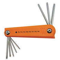 Folding Hex Key Set, 8 Pcs., Torx&reg; Action Paper