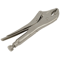 Locking Pliers, 7" Length, Curved Jaw Action Paper