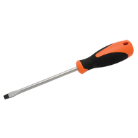Slotted Screwdriver, 5/16" Tip, Round, 10-5/8" L, Cushion Grip Handle Action Paper