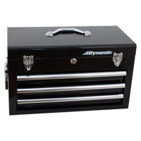 Hand Tool Box with Drawers, 10" D x 20" W x 12" H, Black Action Paper