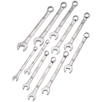 Wrench Set, Combination, 11 Pieces, Metric Action Paper