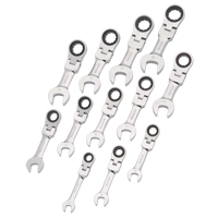 Stubby Wrench Set, Combination, 12 Pieces, Metric Action Paper