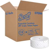 Scott<sup>®</sup> Essential Toilet Paper, Jumbo/Coreless Roll, 2 Ply, 1150' Length, White NJJ008 | Action Paper
