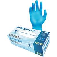 EDT&reg; Examination Gloves, Small, Nitech&reg;, 5-mil, Powder-Free, Blue, Class 2 Action Paper
