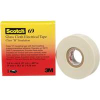 Ruban en tissu de verre Scotch, 19 mm (3/4") la x 20 m (66') lo, 7 mils, Blanc Action Paper