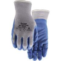 Stealth Blue Chip Coated Gloves, Large, Rubber Latex Coating, 10 Gauge, Polyester Shell Action Paper