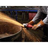 Small Lock-On Angle Grinder with Shroud Slide, 5", 12 A Action Paper