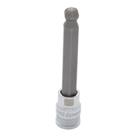 Long SAE Bit Socket, 3/8" x 3-5/8" L, 3/8" Drive Action Paper