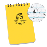 Carnet de notes de poche &agrave; spirale, Couverture souple, Jaune, 100 Pages, 3" , 5"  Action Paper