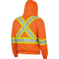 338SF Flame-Resistant Zip Style Hoodie, Men's, X-Large, High Visibility Orange, 22 cal/cm² Action Paper