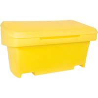 Heavy-Duty Outdoor Salt and Sand Storage Container, 24" x 48" x 24", 10 cu. Ft., Yellow NM947 | Action Paper