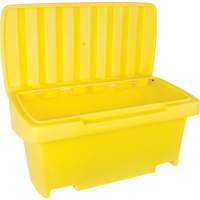 Heavy-Duty Outdoor Salt and Sand Storage Container, 24" x 48" x 24", 10 cu. Ft., Yellow NM947 | Action Paper