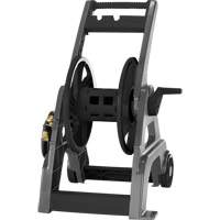 Foldable Hose Reel Cart, 175', Aluminum/Poly-Plastic Action Paper