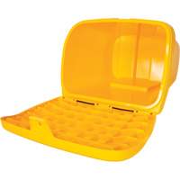 Salt & Sand Storage Bins, With Hasp, 21" x 27" x 26", 4.24 cu. ft., Yellow Action Paper