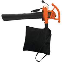 Souffleur/aspirateur/broyeur de feuilles, Vitesse d'air 210 mi/h, &eacute;lectrique Action Paper