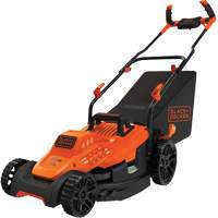 Lawn Mower with Comfort Grip Handle, Push Walk-Behind, Electric, 15" Cutting Width Action Paper