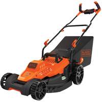 Lawn Mower with Comfort Grip Handle, Push Walk-Behind, Electric, 17" Cutting Width Action Paper