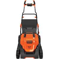 Lawn Mower with Comfort Grip Handle, Push Walk-Behind, Electric, 17" Cutting Width Action Paper
