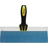 14" Ergo-Grip Blue Steel Taping Knife Action Paper