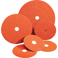 Blaze&reg; Fiber Discs, Ceramic Alumina, 24, 4-1/2" Dia x 7/8" Arbor Action Paper