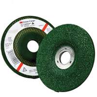Green Corps Depressed Centre Wheel, 4-1/2" x 1/4", 7/8" Arbor, Aluminum Oxide, Type 27 Action Paper
