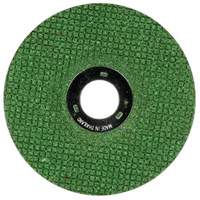 Green Corps Flexible Grinding Wheel, 4-1/2" x 1/8", 7/8" Arbor, Ceramic, Type 27 Action Paper
