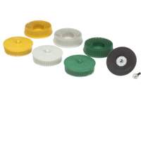 Roloc Bristle Disc Kit, Aluminum Oxide, Several Grit, 3" Dia. Action Paper