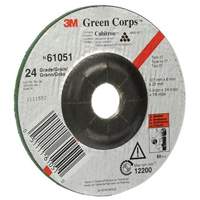 Green Corps Flexible Grinding Wheel, 5" x 1/4", 7/8" Arbor, Ceramic, Type 1 Action Paper