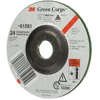 Green Corps Flexible Grinding Wheel, 5" x 1/4", 7/8" Arbor, Ceramic, Type 1 Action Paper