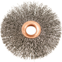 3" Copper Centre Crimped Wire Wheels, 3" Dia., 0.012" Fill, 1/2" Arbor Action Paper